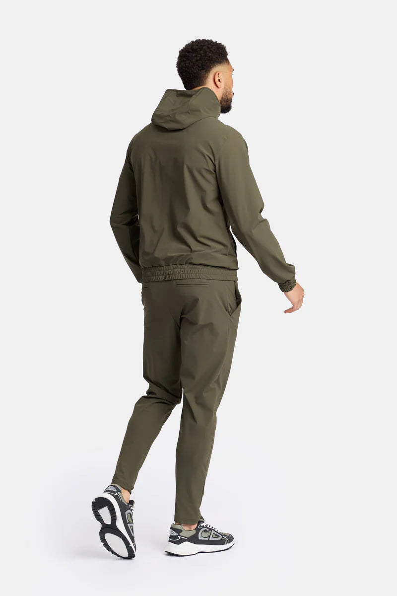 Olive Slate Hooded Tech Vest