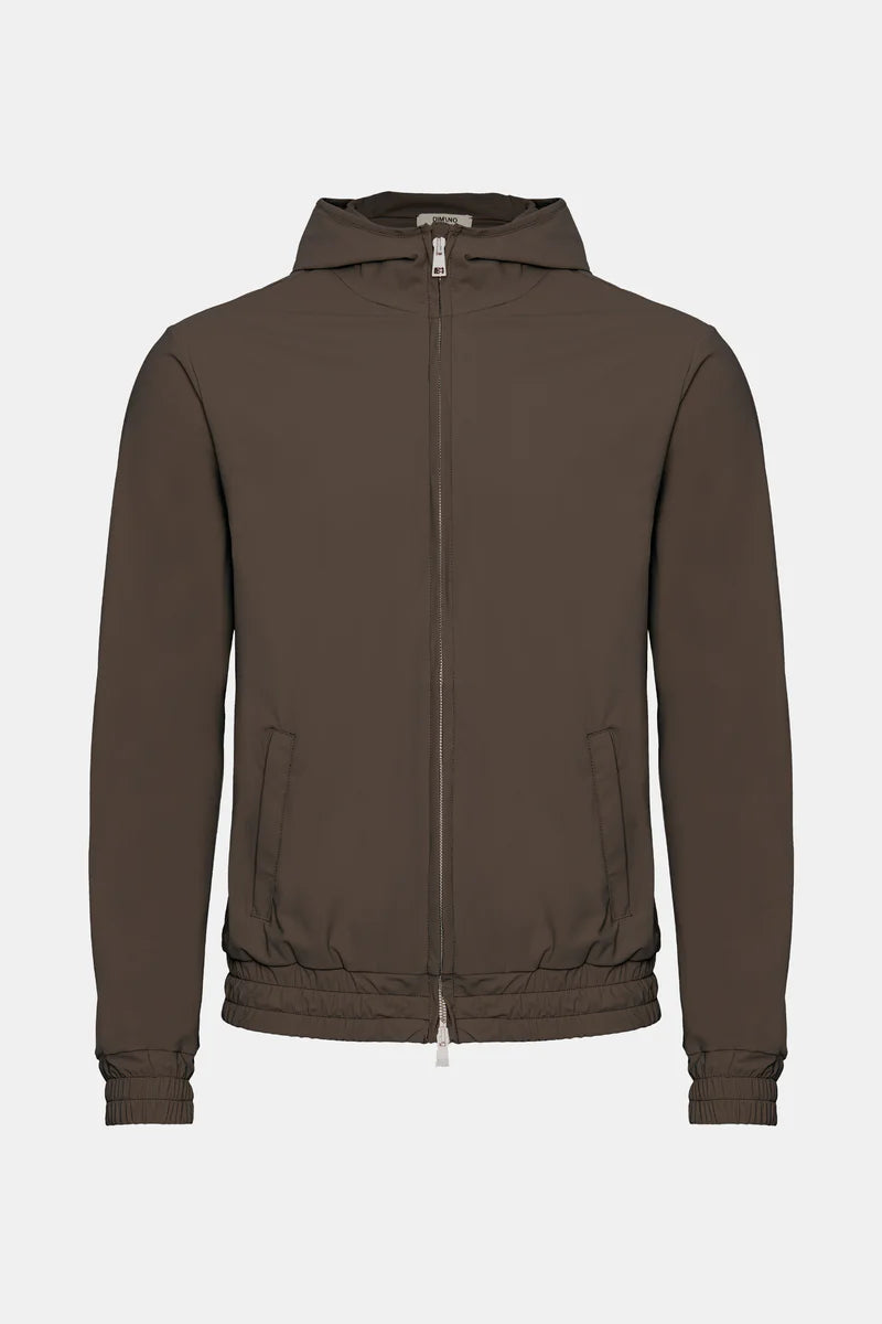 Chestnut Brown Hooded Tech Vest