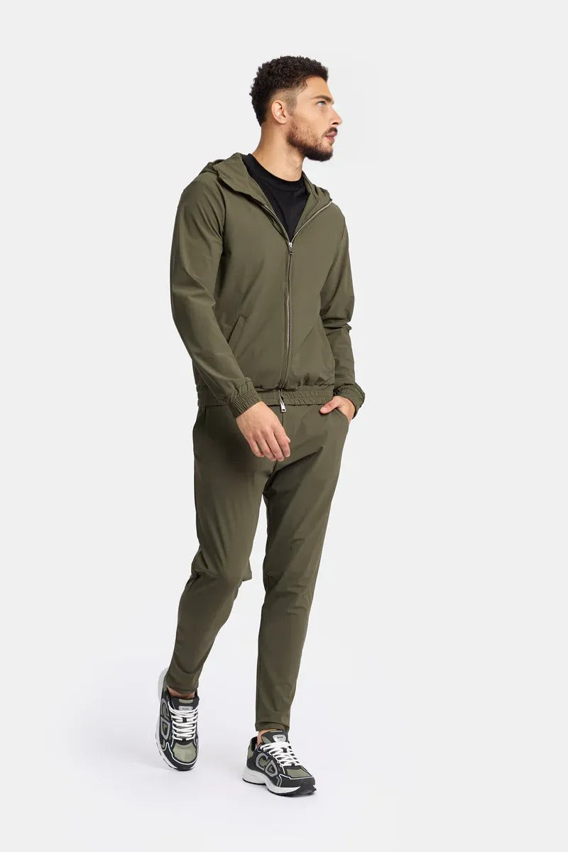 Olive Slate Hooded Tech Vest