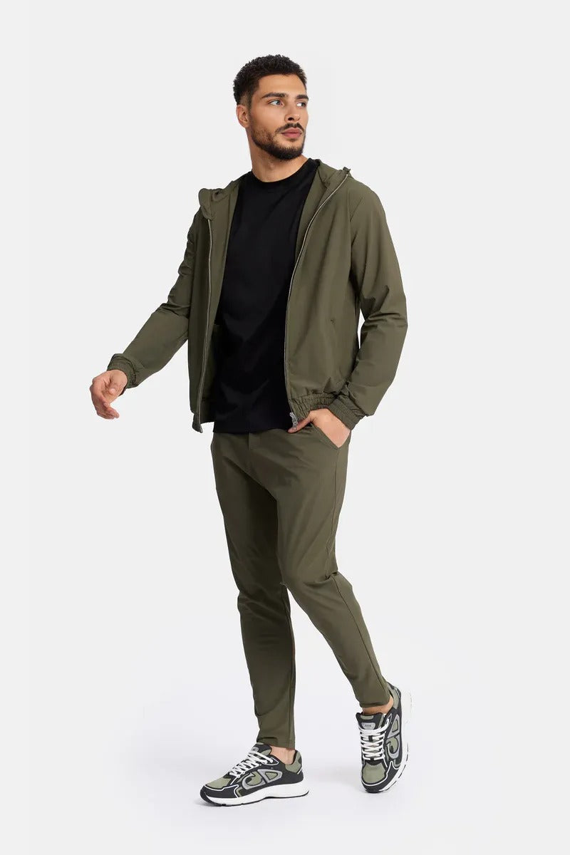 Olive Slate Hooded Tech Suit