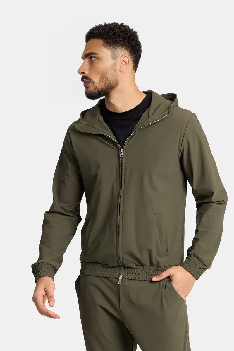 Olive Slate Hooded Tech Suit