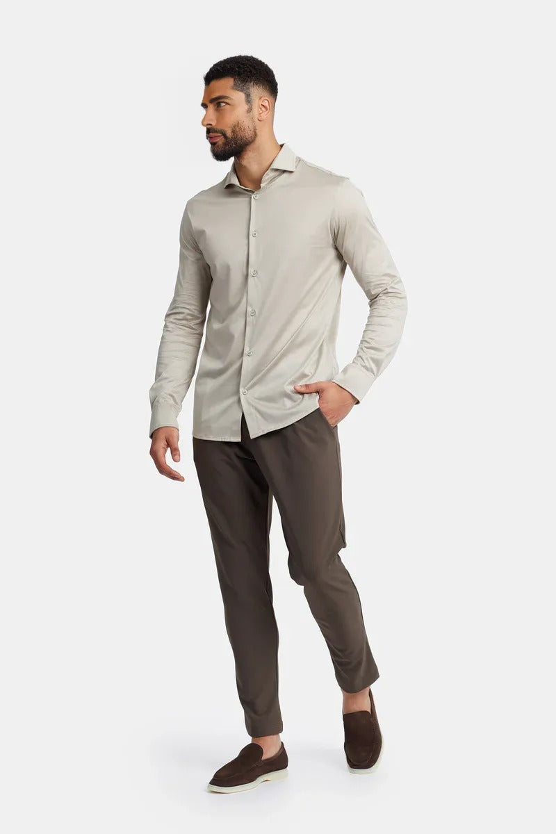 Desert Dune Beige Formal Shirt