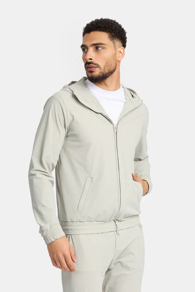 Storm Gray Hooded Tech Suit